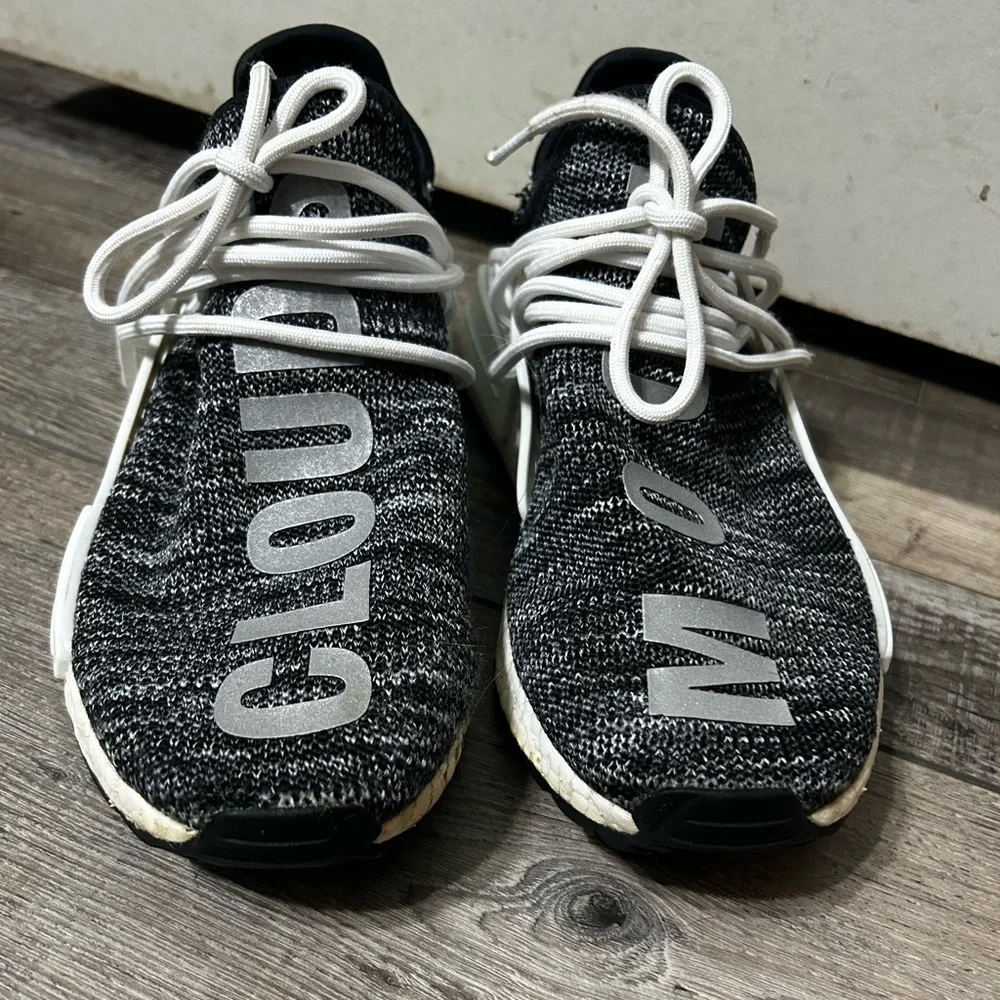 Pharrell x adidas NMD Human Race Trail 'Oreo' Moon Clouds grey white black